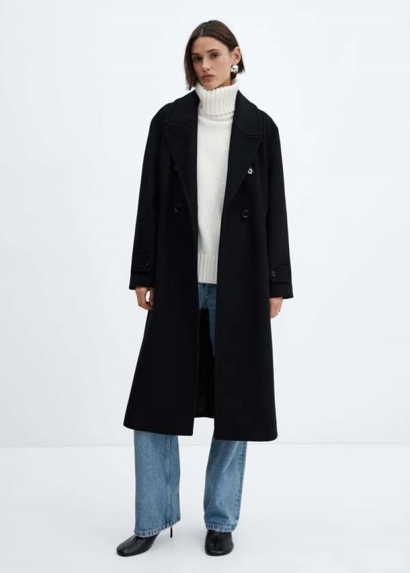 Mango Detachable Vlna Coat With Fur-effect Collar | MNG-26474