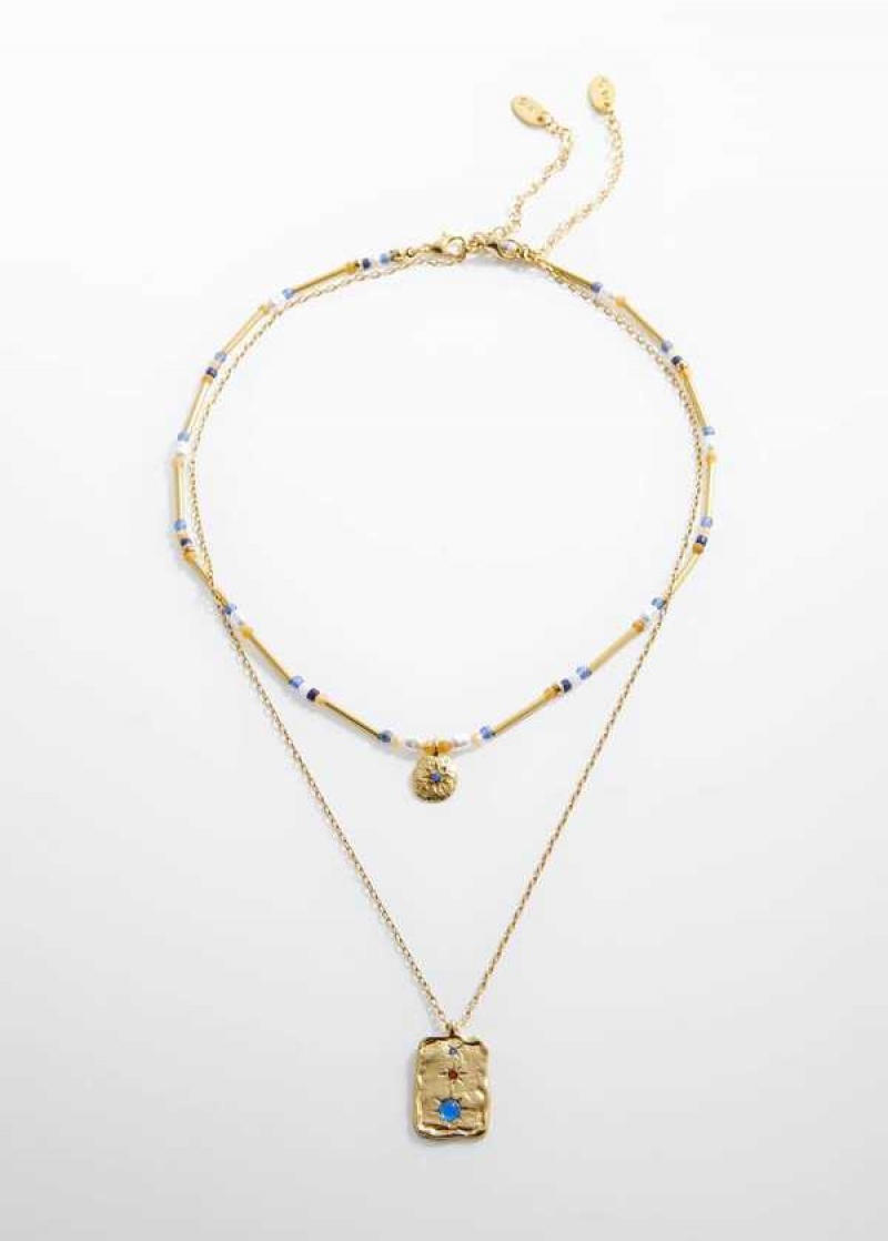 Mango Double Pendant Necklace | MNG-22821