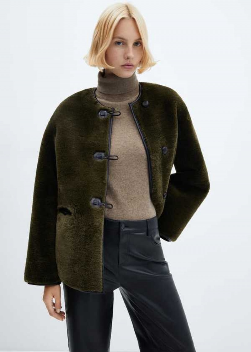 Mango Double-breasted Læder Coat | MNG-26455