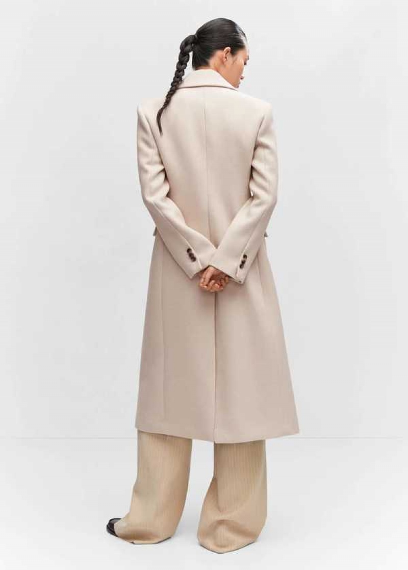 Mango Double-breasted Virgin Vlna Coat | MNG-26440