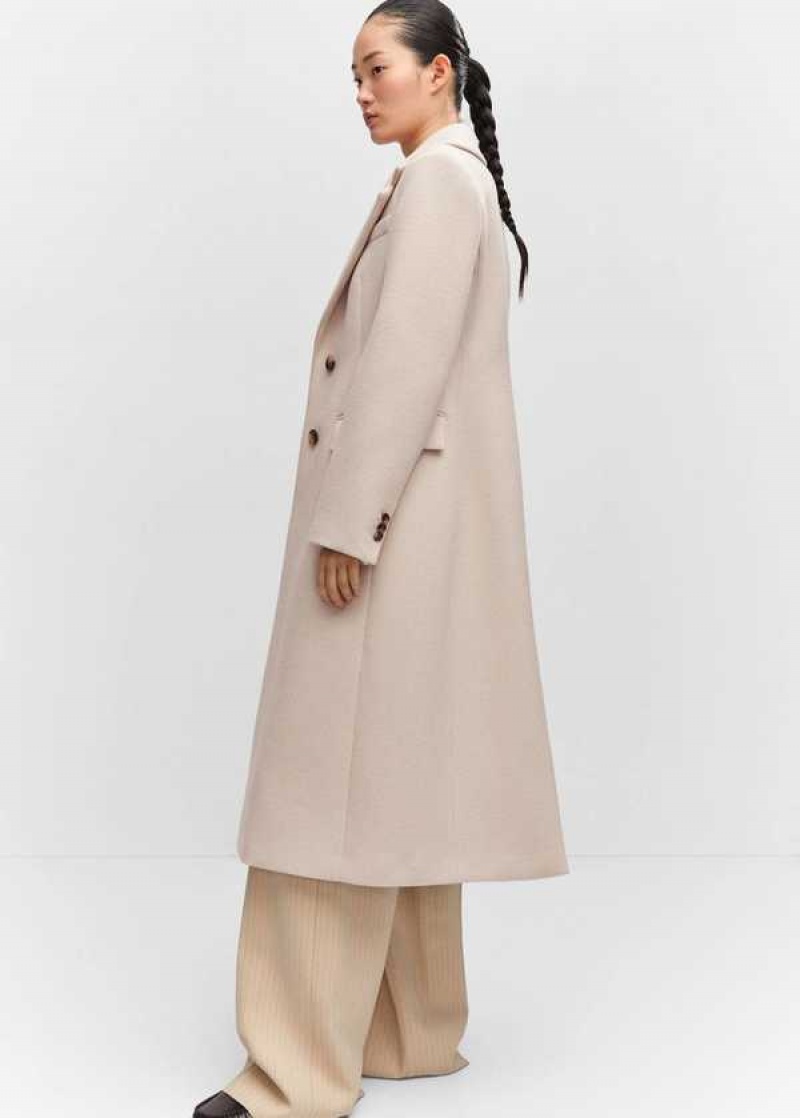 Mango Double-breasted Virgin Vlna Coat | MNG-26440