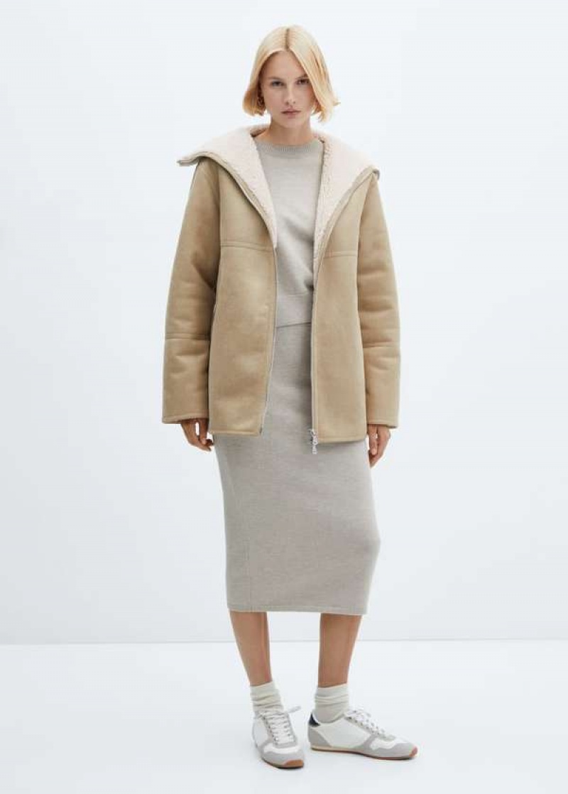 Mango Double-breasted Vlna Coat | MNG-26372