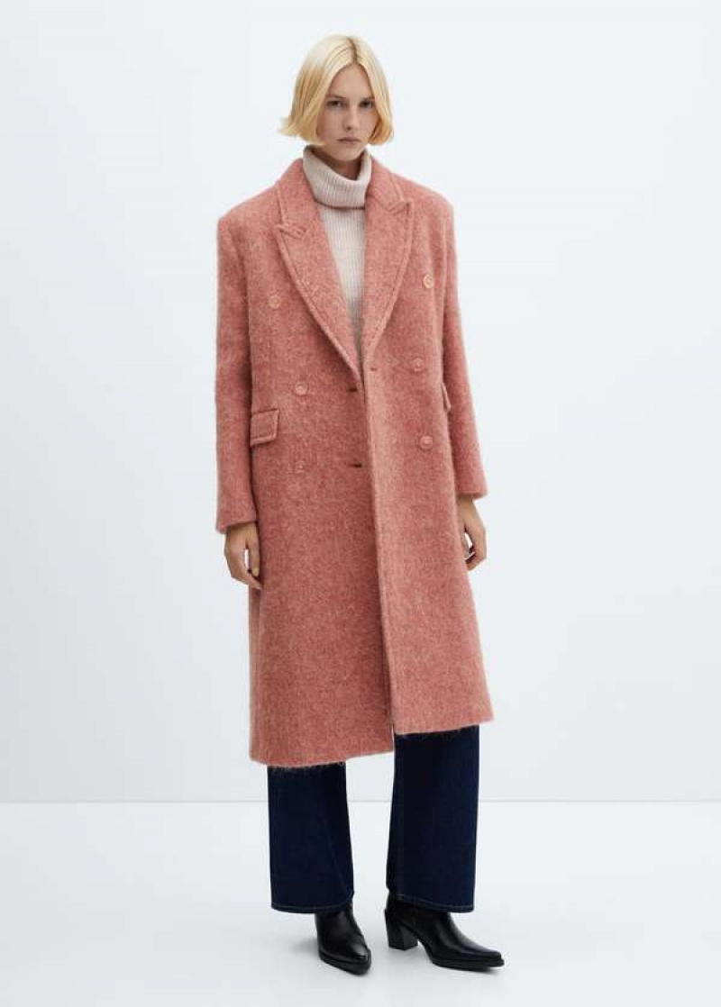 Mango Double-breasted Vlna Coat | MNG-26496