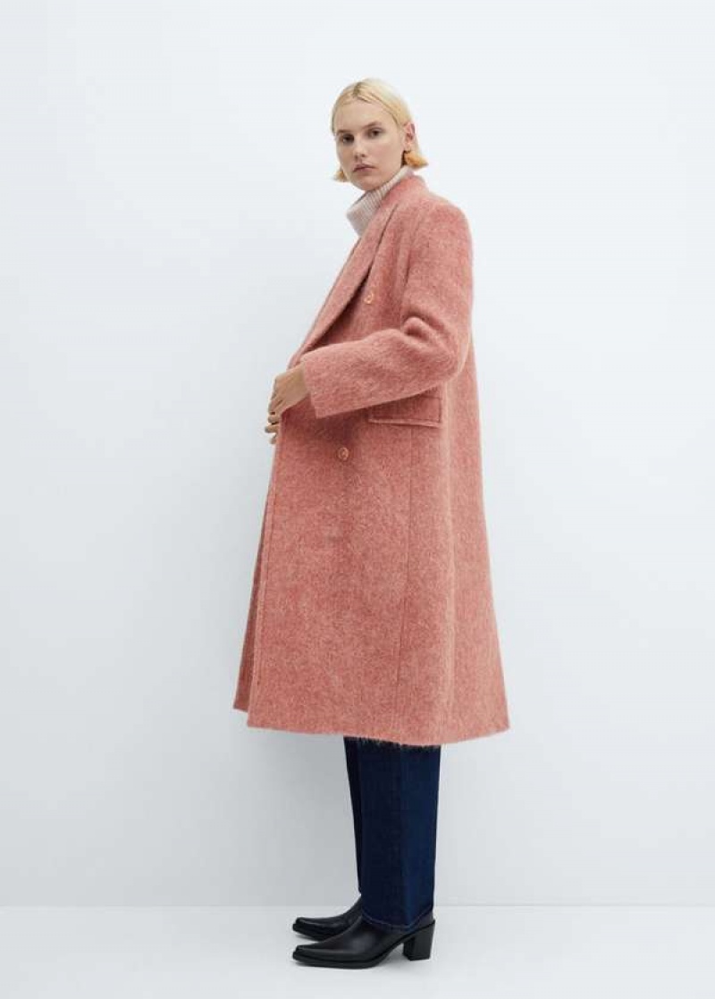 Mango Double-breasted Vlna Coat | MNG-26496