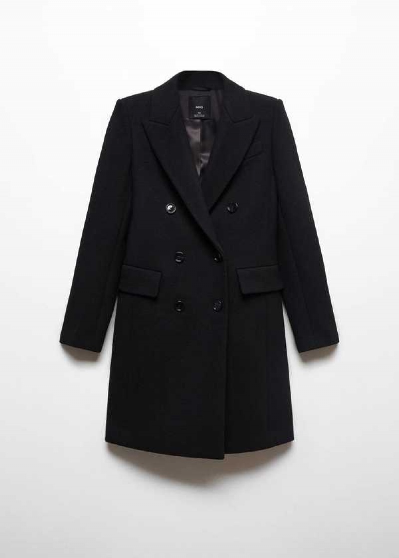 Mango Double-breasted Vlna Coat | MNG-26498