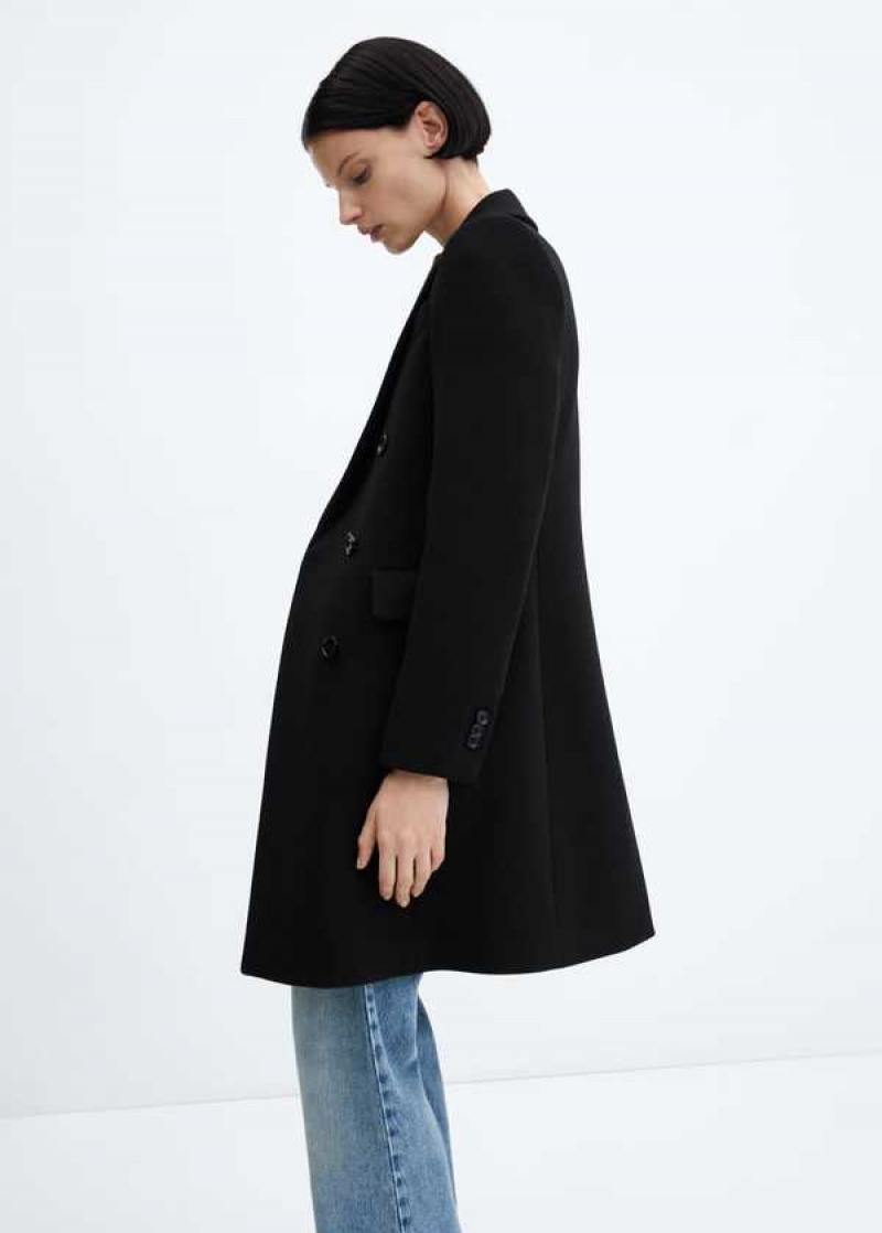 Mango Double-breasted Vlna Coat | MNG-26498