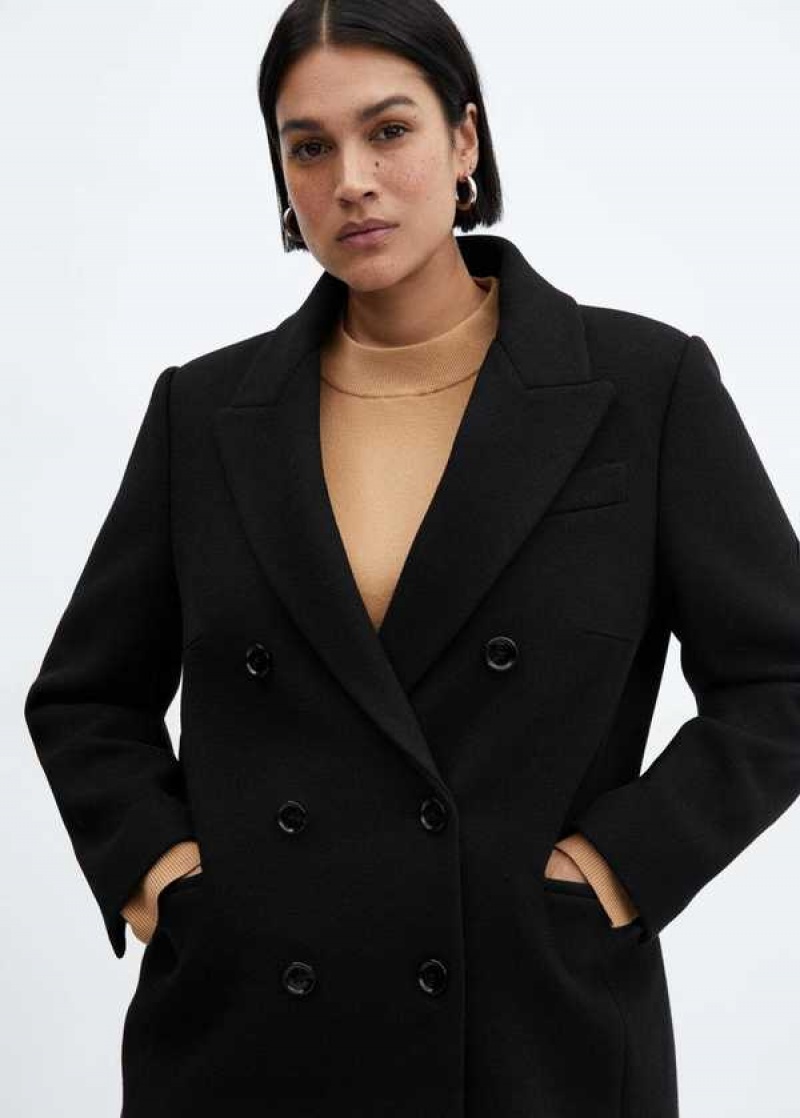 Mango Double-breasted Vlna Coat | MNG-26498