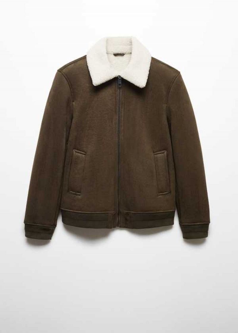 Mango Double-faced Shearling Jacket | MNG-22622