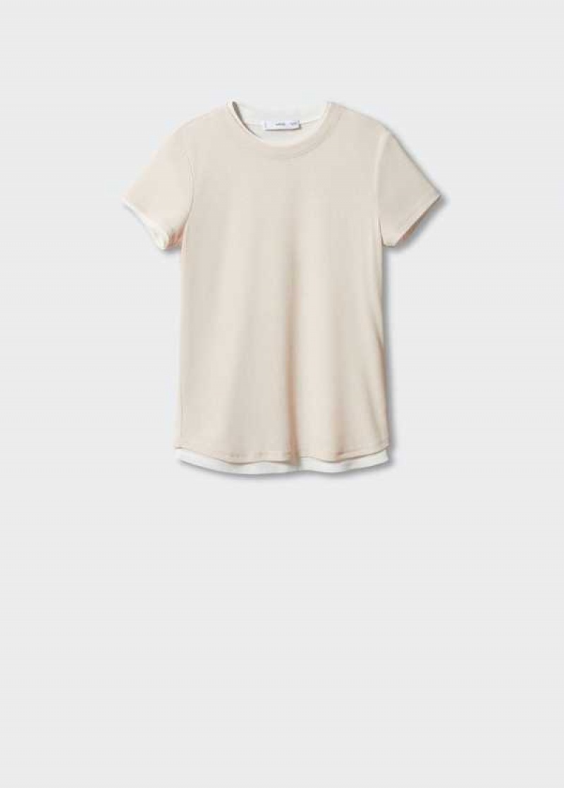 Mango Double-layered T-shirt | MNG-25006