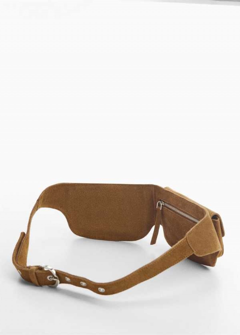 Mango Double-pocket Læder Fanny Pack | MNG-23268