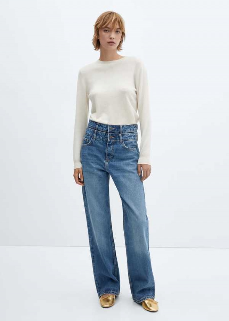 Mango Double-waist Rovný Jeans | MNG-23934