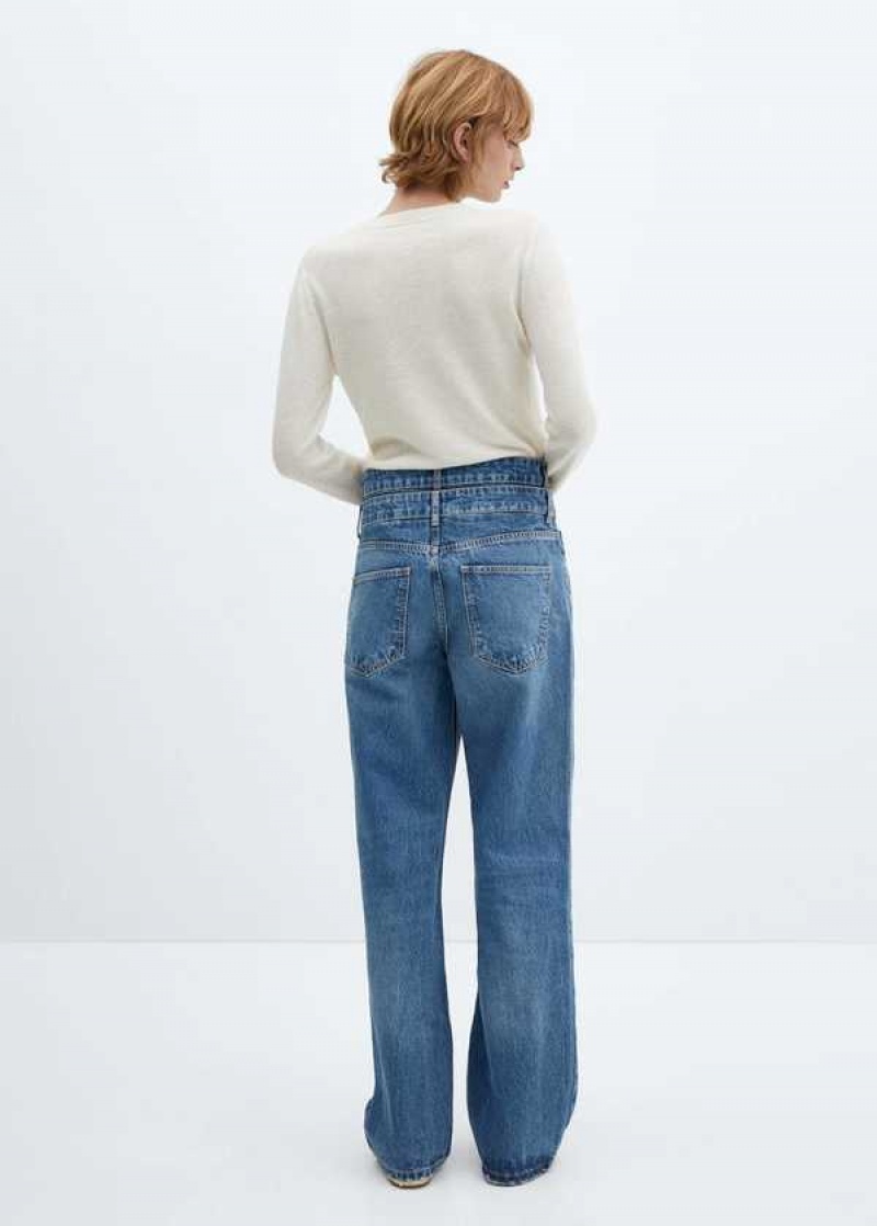 Mango Double-waist Rovný Jeans | MNG-23934