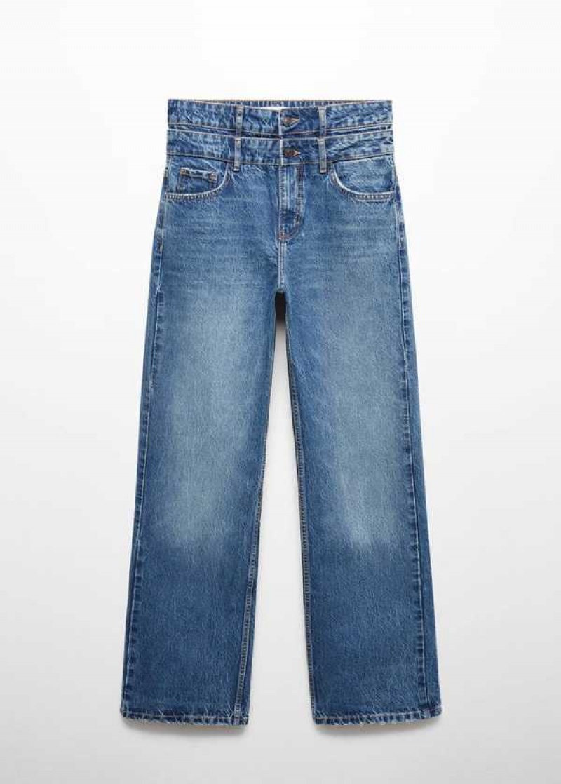 Mango Double-waist Rovný Jeans | MNG-23934