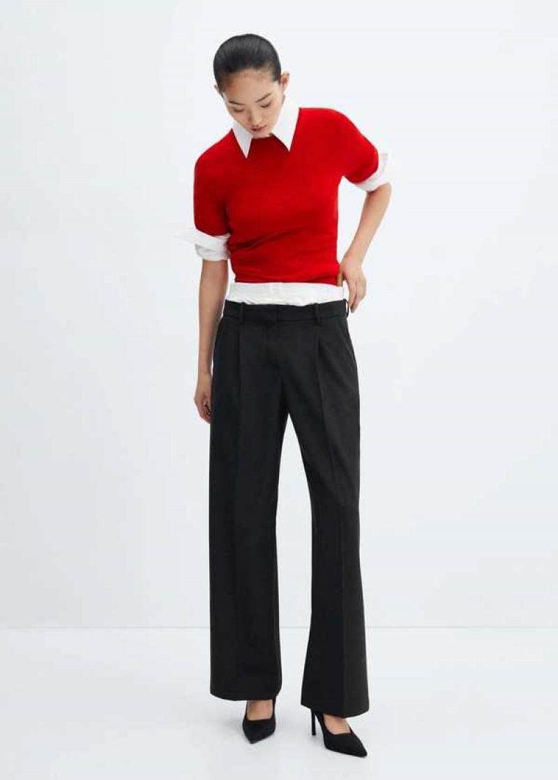 Mango Double-waist Rovný Pants | MNG-24422