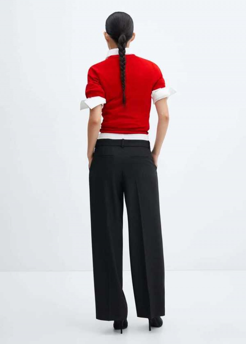 Mango Double-waist Rovný Pants | MNG-24422