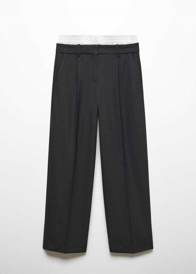 Mango Double-waist Rovný Pants | MNG-24422