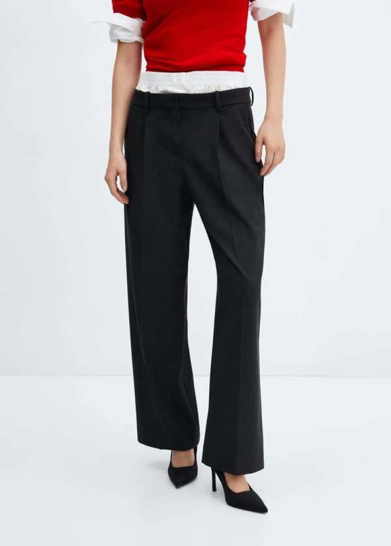 Mango Double-waist Rovný Pants | MNG-24422