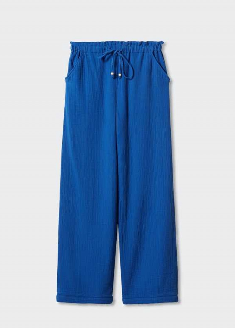 Mango Elastic Pasem Bavlněné Pants | MNG-24413