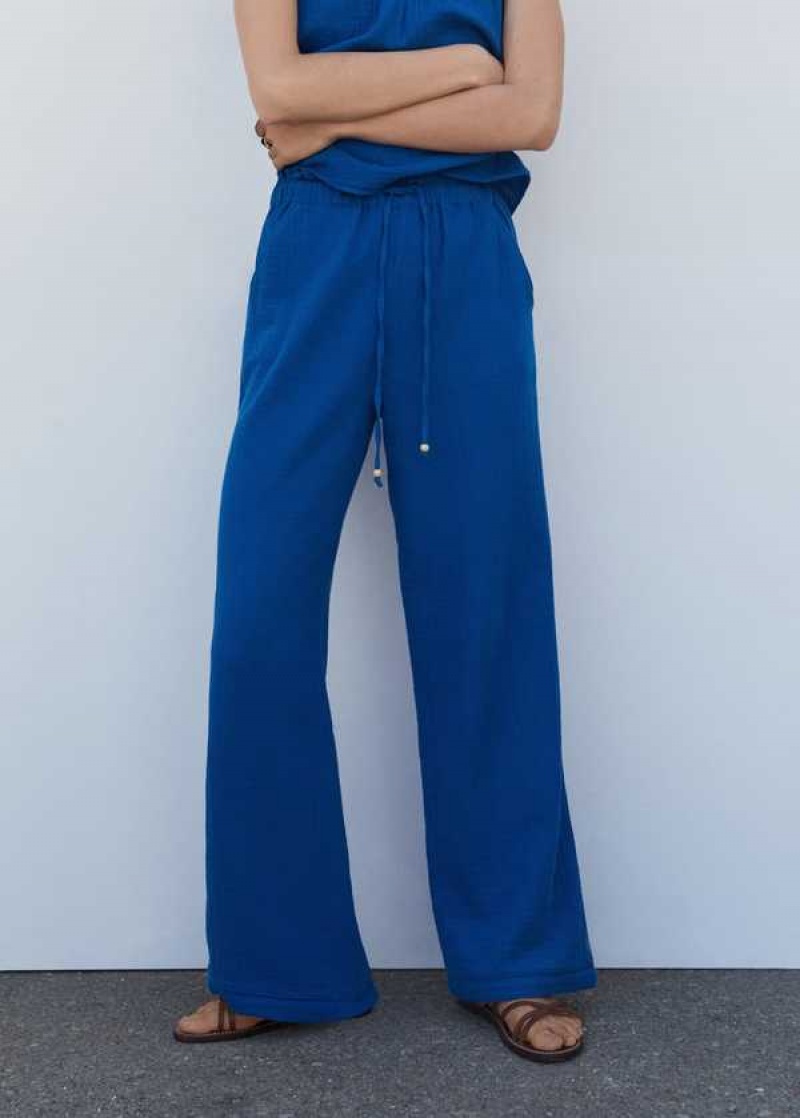 Mango Elastic Pasem Bavlněné Pants | MNG-24413