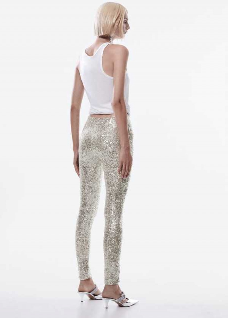 Mango Elastic Sequin Pants | MNG-24485