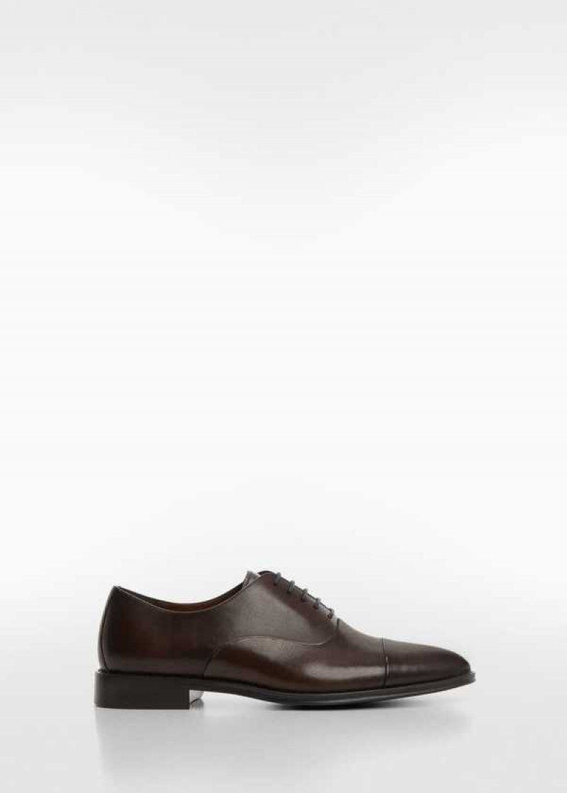 Mango Elongated Læder Suit Shoes | MNG-21336