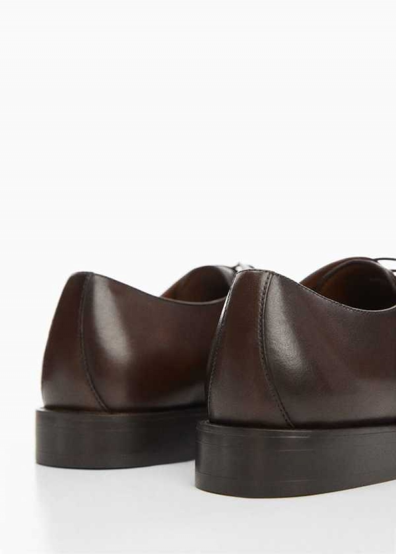 Mango Elongated Læder Suit Shoes | MNG-21336