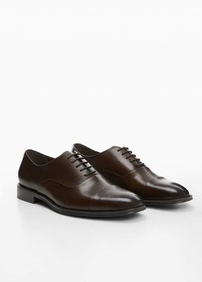 Mango Elongated Læder Suit Shoes | MNG-21336