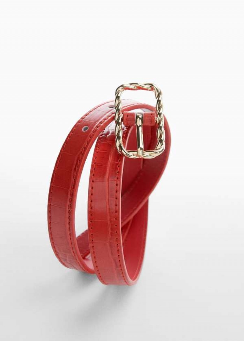 Mango Embossed Přezkou Belt | MNG-22971