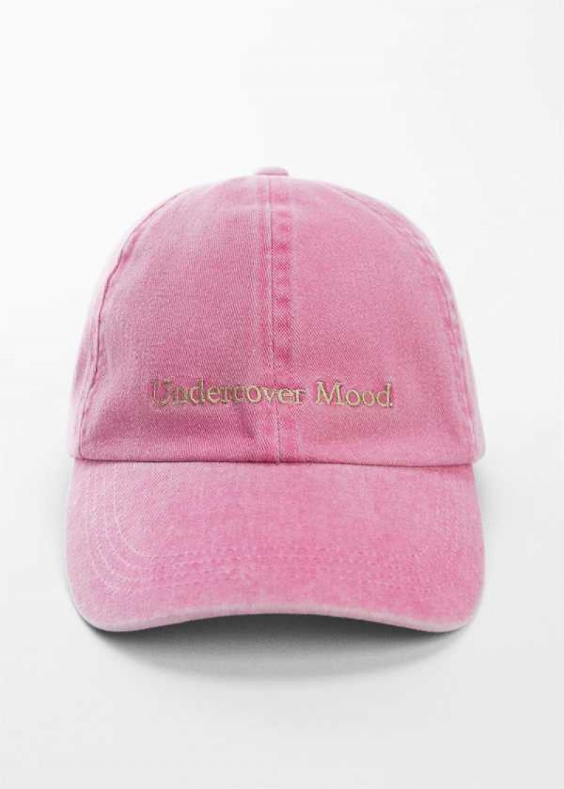 Mango Embroidered Message Cap | MNG-22683