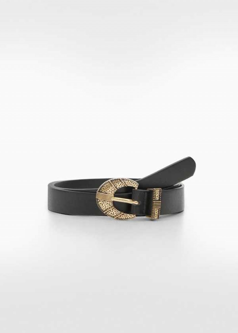 Mango Engraved Přezkou Belt | MNG-23007