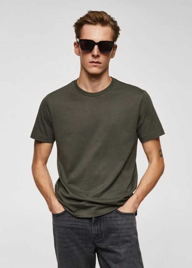 Mango Essential Bavlněné-blend T-shirt | MNG-21716