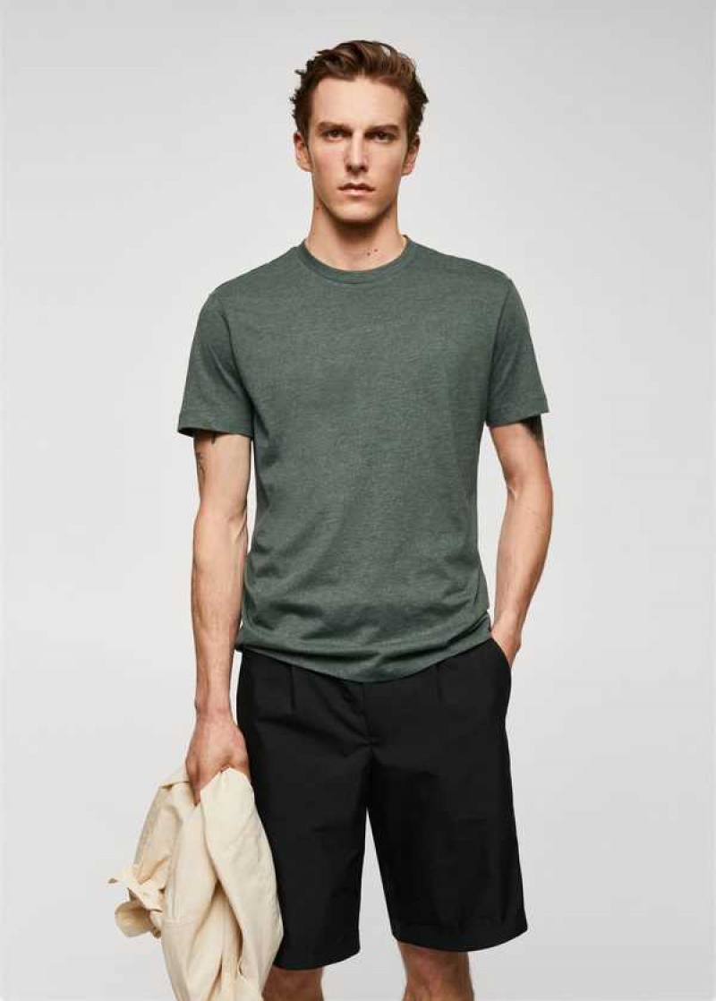 Mango Essential Bavlněné-blend T-shirt | MNG-21619