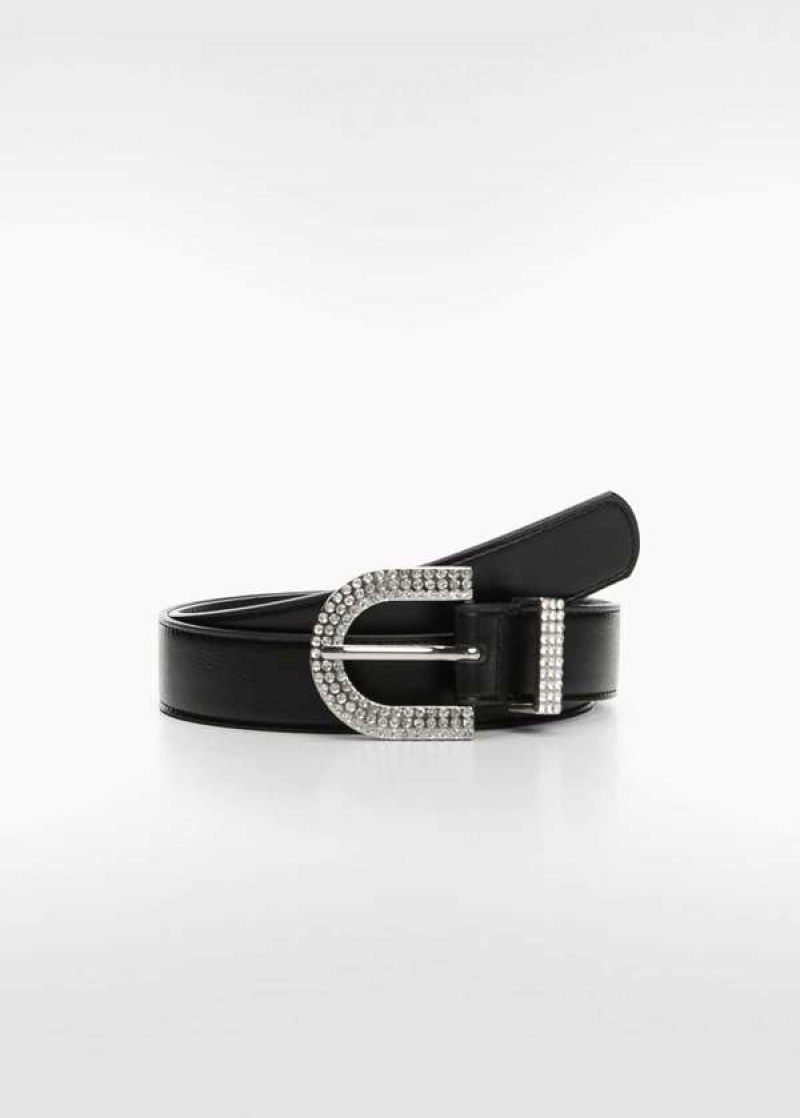 Mango Faceted Crystal Přezkou Belt | MNG-22944