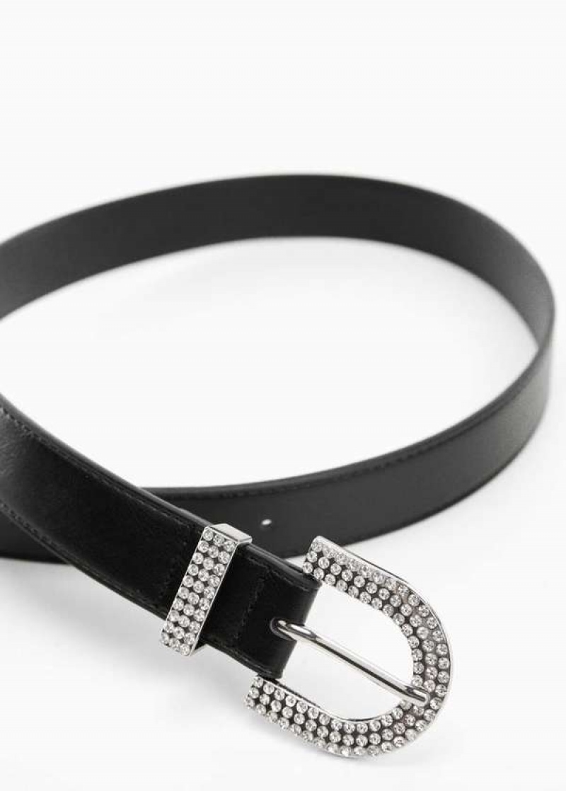 Mango Faceted Crystal Přezkou Belt | MNG-22944