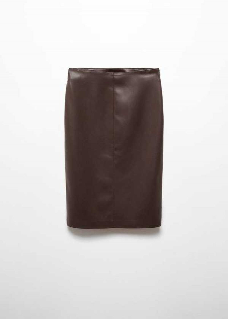 Mango Faux-leather Pencil Skirt | MNG-24129