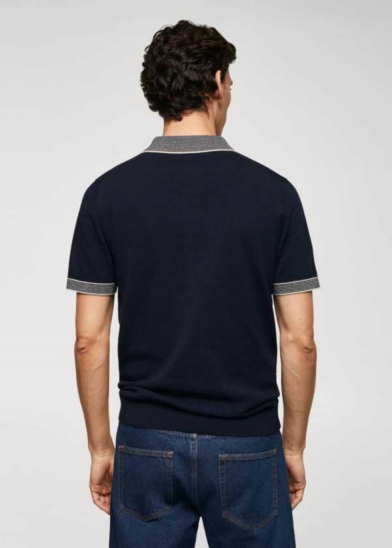 Mango Fine-knit Polo Shirt With Na Zip | MNG-21690