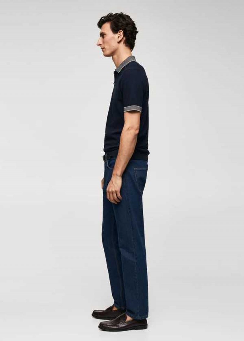 Mango Fine-knit Polo Shirt With Na Zip | MNG-21690