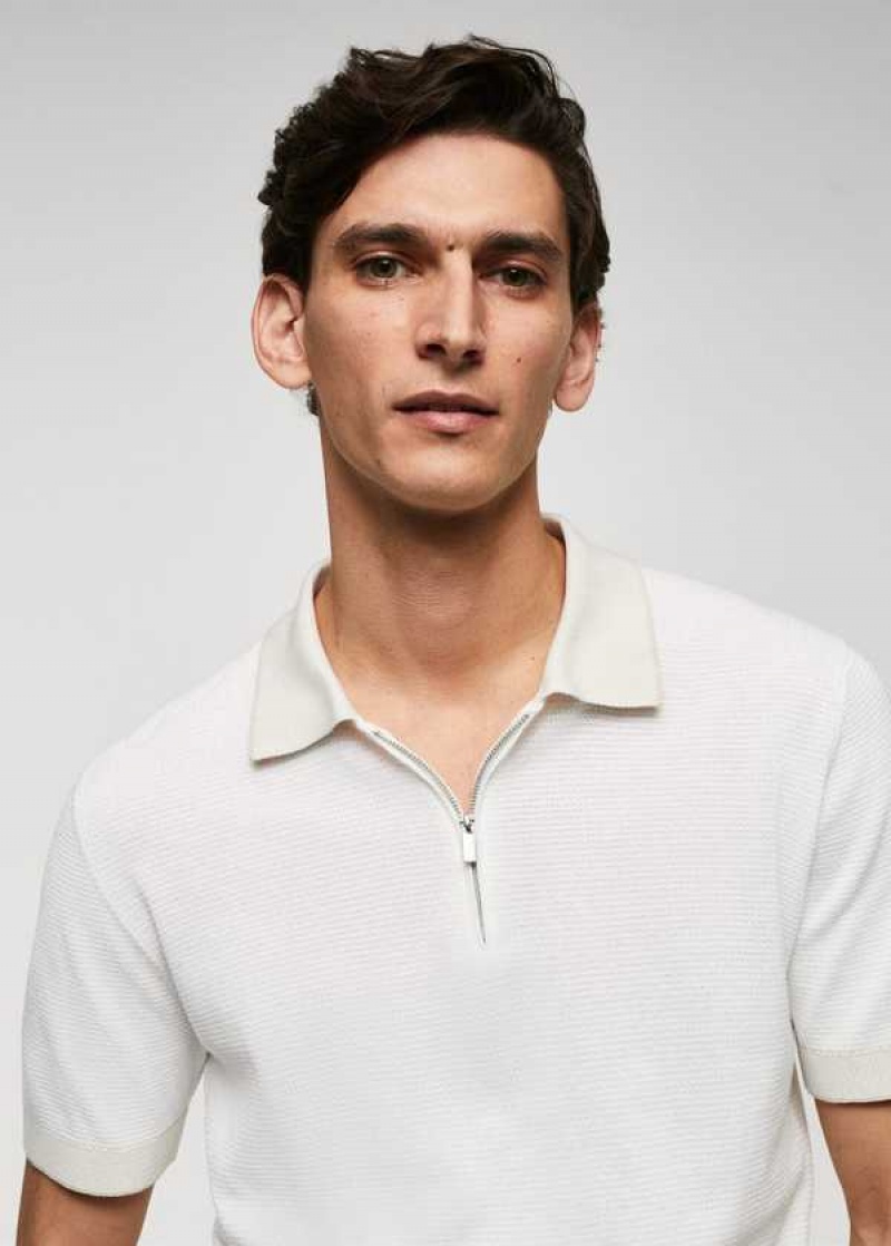 Mango Fine-knit Polo Shirt With Na Zip | MNG-21689