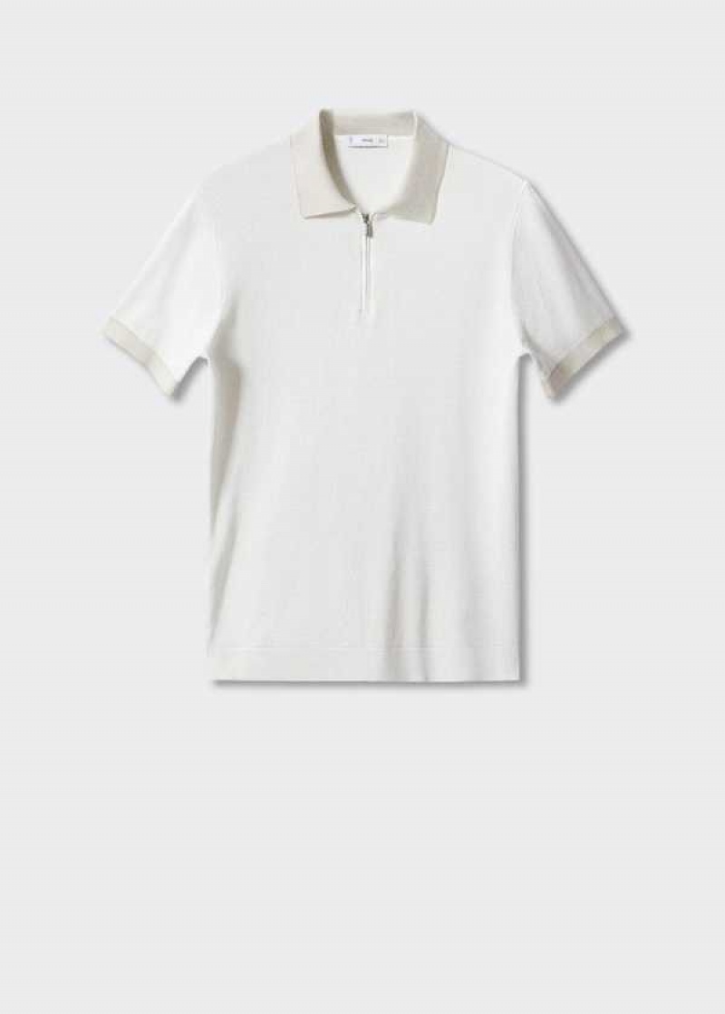 Mango Fine-knit Polo Shirt With Na Zip | MNG-21689