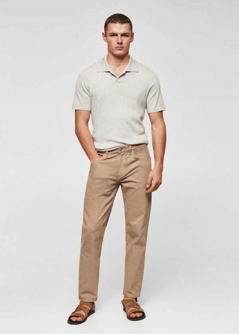 Mango Fine-knit Polo Shirt | MNG-21473