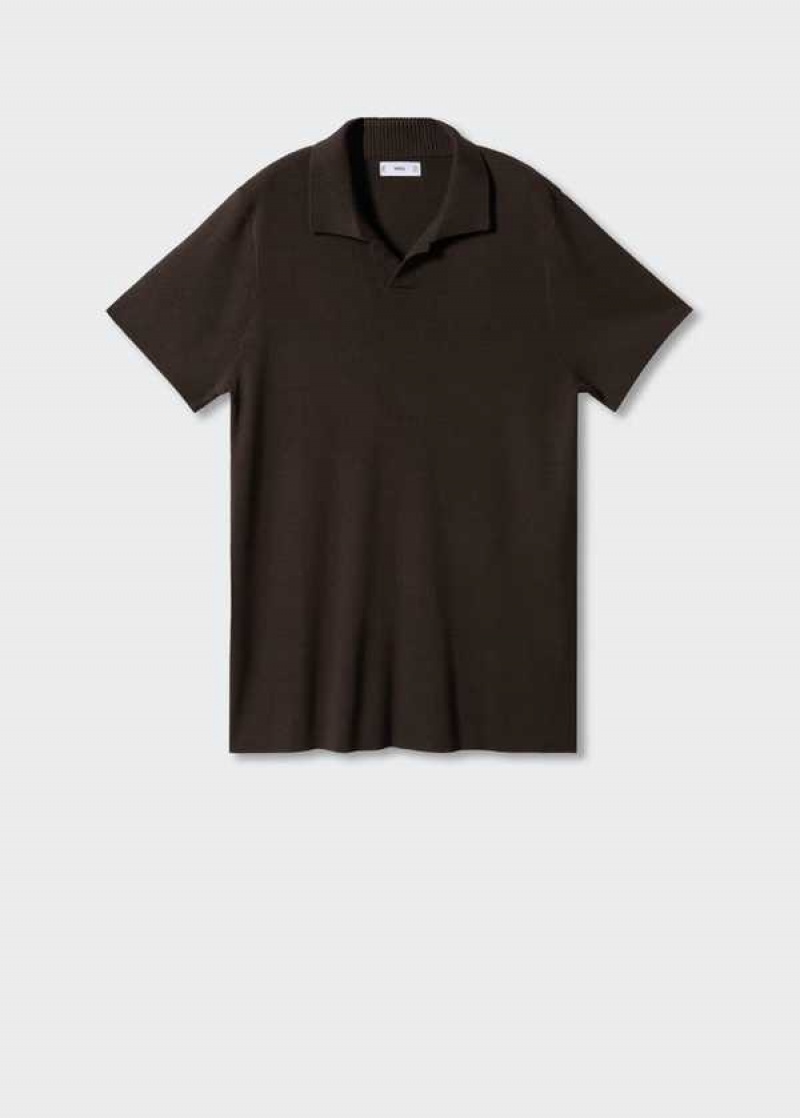 Mango Fine-knit Polo Shirt | MNG-21506