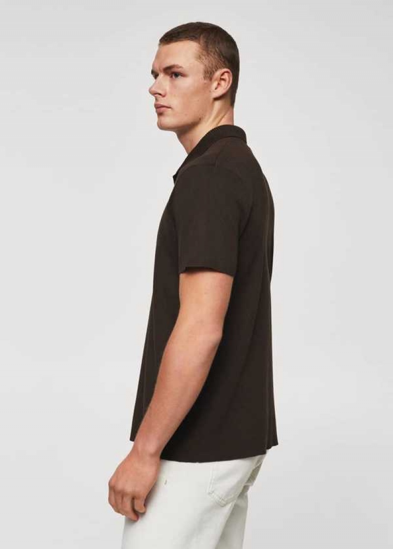 Mango Fine-knit Polo Shirt | MNG-21506