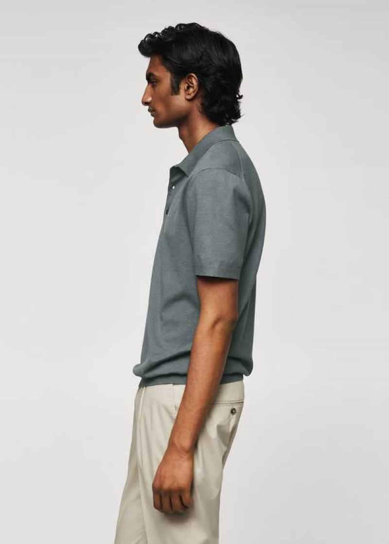 Mango Fine-knit Polo Shirt | MNG-21513