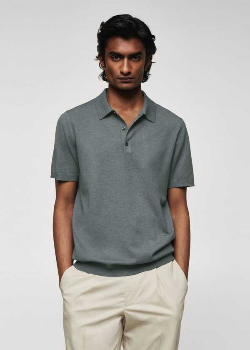 Mango Fine-knit Polo Shirt | MNG-21513