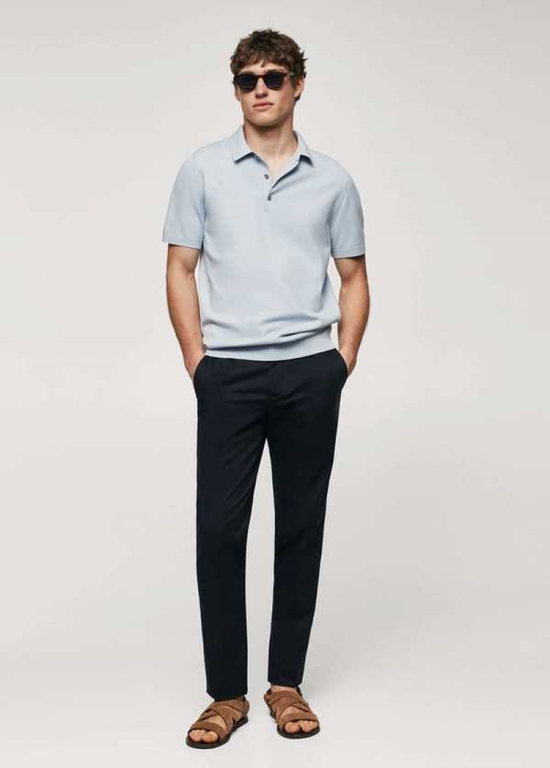 Mango Fine-knit Polo Shirt | MNG-21515