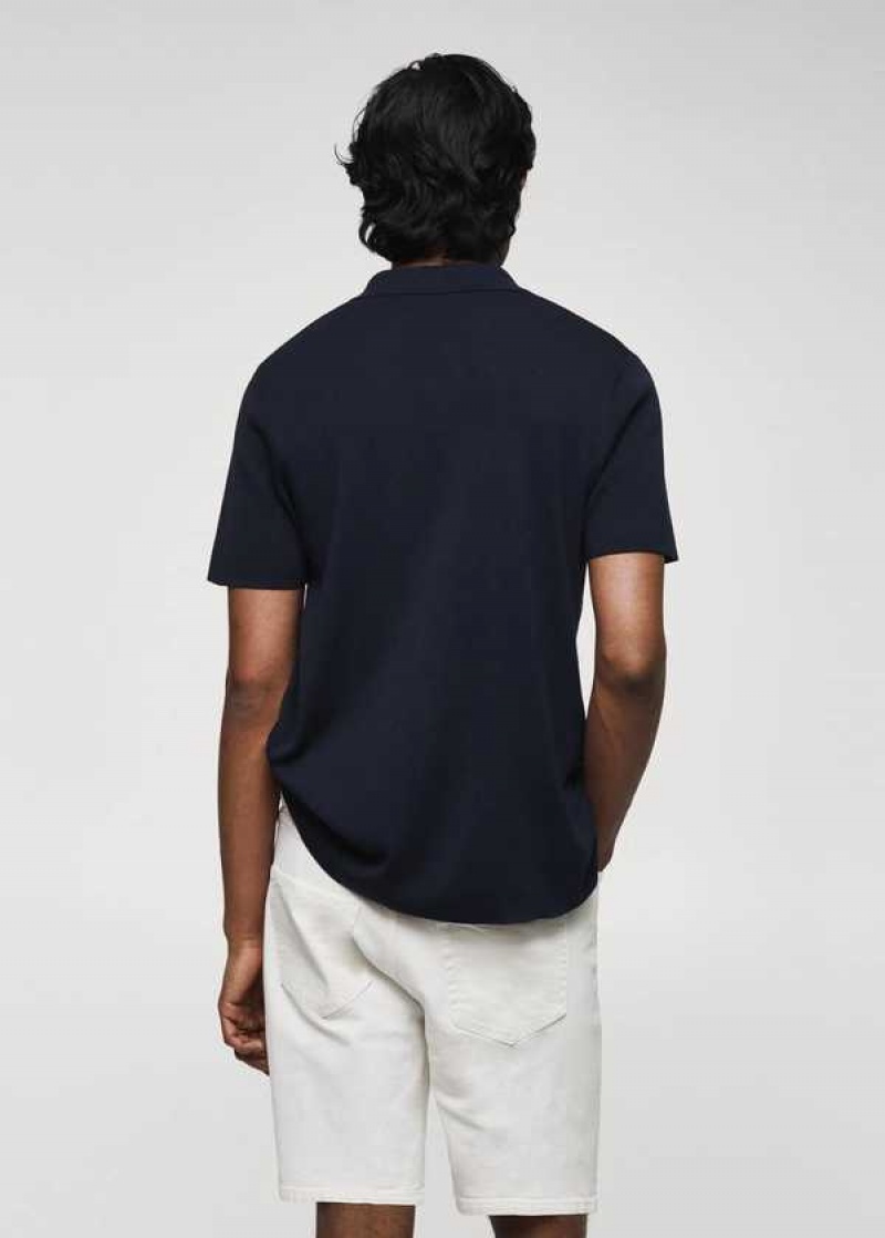 Mango Fine-knit Polo Shirt | MNG-21516