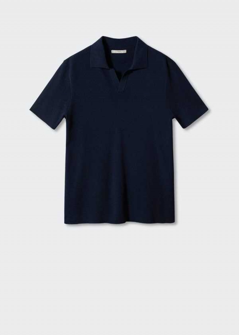 Mango Fine-knit Polo Shirt | MNG-21516