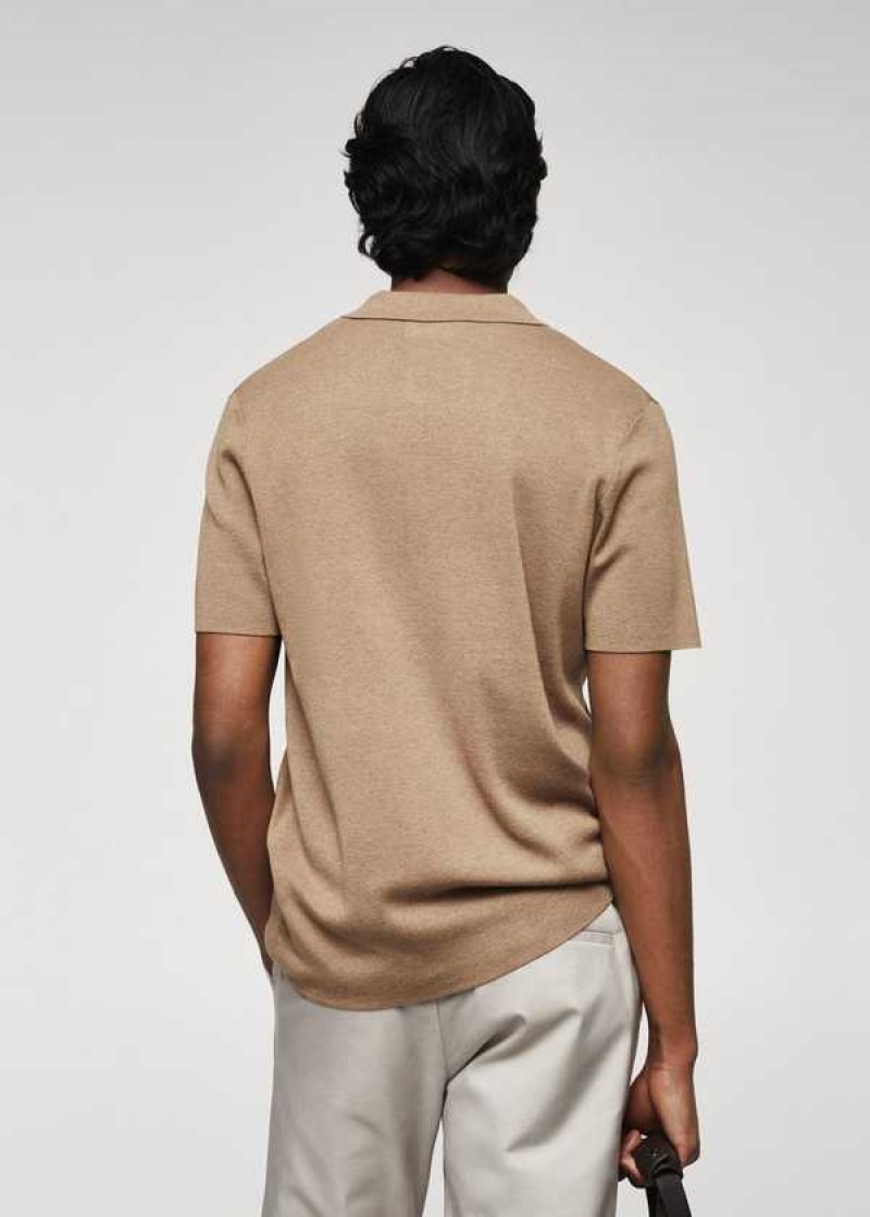 Mango Fine-knit Polo Shirt | MNG-21517