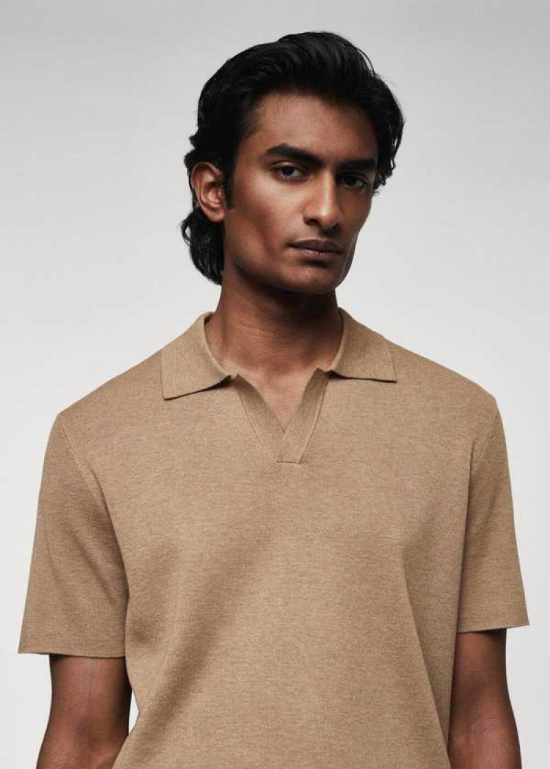 Mango Fine-knit Polo Shirt | MNG-21517