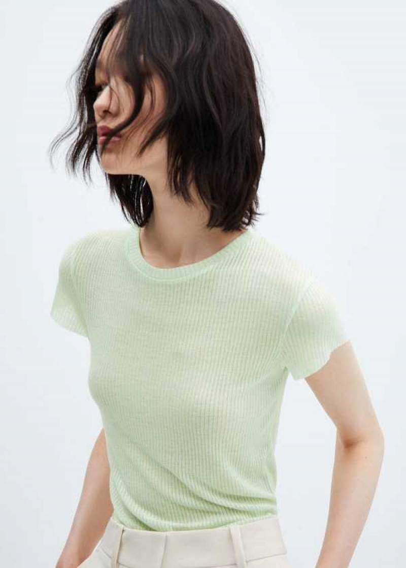 Mango Fine-knit T-shirt | MNG-25077